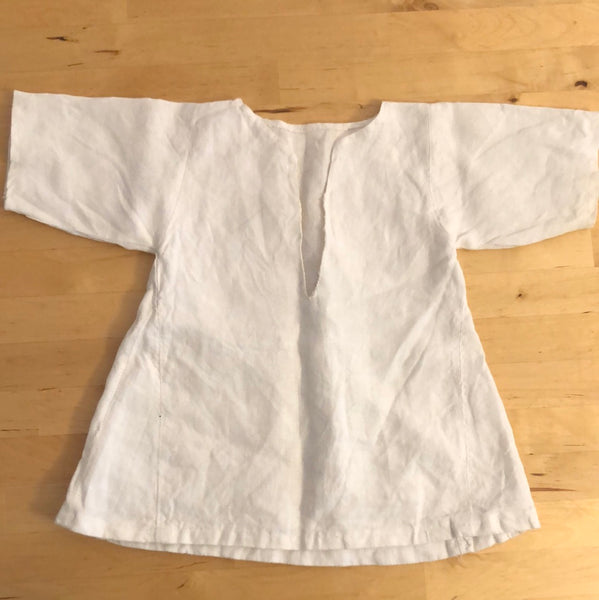 Hvid kjole i hør - Barn
